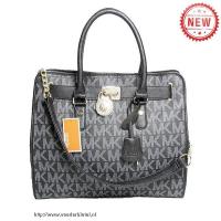 michael kors hamilton logo geperforeerd groot zwart bakken Beste Sales 6ixho644